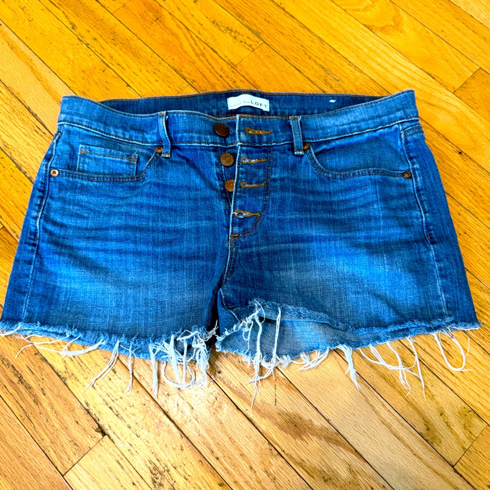 Loft Soft Blue Denim Shorts
